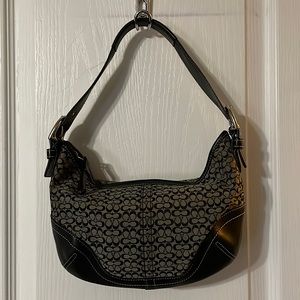COACH 6351 Signature Hobo Bag - Small Black & Grey